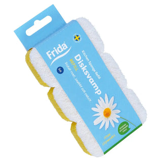 Frida Disksvamp 3-p för Diskmedel – Effektiv och Enkel Rengöring vitt