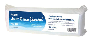 Engångsmopp Activa Just Once Special 40cm - 100st vitt