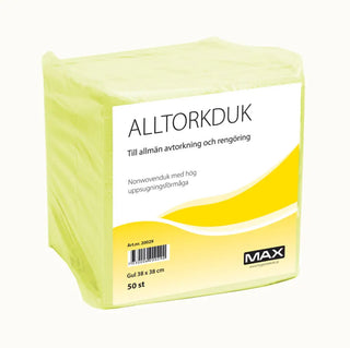 Alltorkduk Max Gul 38x38cm - 50st från MAX