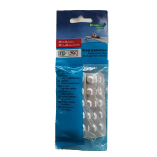 PLANET POOL Ersättningstabletter pH/klor/brom - med 30 tabletter av varje från Planet Pool