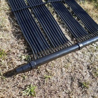 Bild av svart plast solfångare för pooluppvärmning med hög effekt och kopplingssats