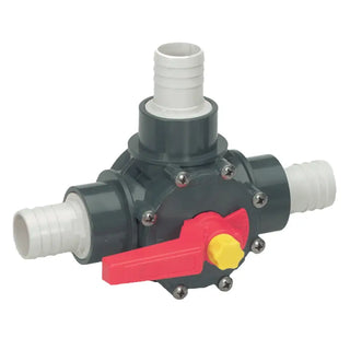 PLANET POOL 3-vägsventil för 38 mm slangkoppling från Planet Pool