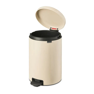 Brabantia Ny Ikon Pedalhink Soft Beige med öppet lock, slitstarkt material, Ocean Ren