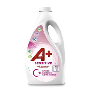 A+ Sensitive Colour Flytande Tvättmedel - 2,2L vitt
