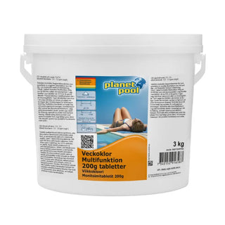 PLANET POOL Veckoklor Multifunktion 20g Tabletter 1 kg från Planet Pool