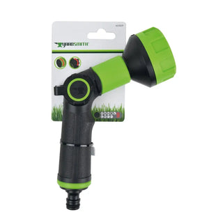 Justerbar trädgårdsslangmunstycke med olika sprutfunktioner för effektiv rengöring