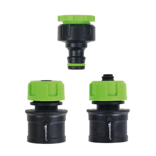Black och gröna plastslangkopplingar för snabbkoppling ½ tum i Yardsmith Slangkopplingset