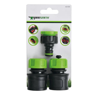 Bild av Yardsmith Slangkopplingset 3 Delar med gröna och svarta snabbkoppling ½ tum