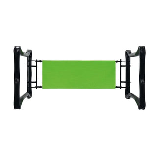 Grön utdragbar bältesavgränsare med svarta stolpar för trädgårdspall Yardsmith