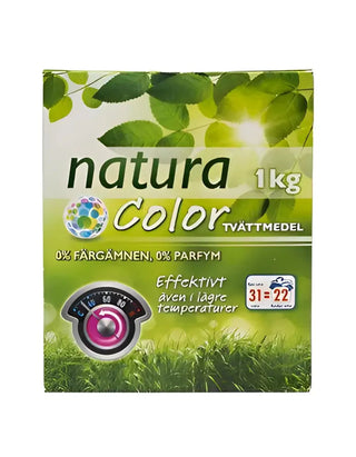 Natura Tvättmedel Pulver Color - 1kg vitt