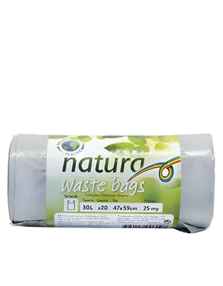 Avfallspåsar grå 30L 20-Pack bla från Natura
