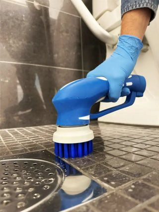 Activa Handy Scrubber lättanvänd skurmaskin med blå borst för effektiv rengöring