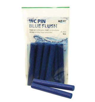 Activa WC pin Blue 10-pack vitt
