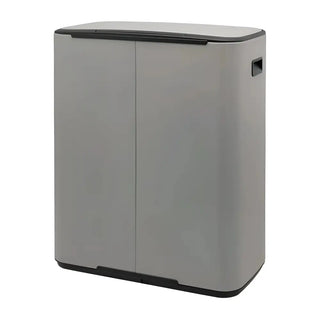 Brabantia Bo Touch Bin Mineral Concrete Grey effektiv sopsortering med platta baksida