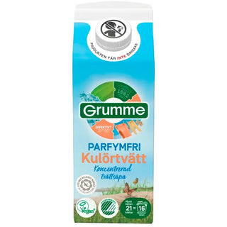 Grumme Flytande Kulörtvätt Parfymfri - 750ml vitt