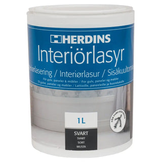 INTERIÖRLASYR AQUA 318 SVART 1L - HERDINS
