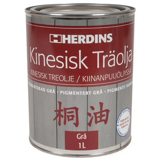 KINESISK TRÄOLJA GRÅ 1L - HERDINS