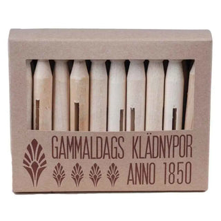 Grunne Klädnypor I Trä - 20 St blommig