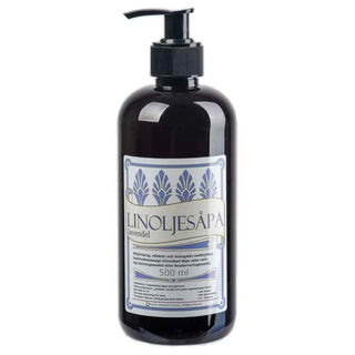 Grunne Linoljesåpa Pet Lavendel - 500 ml svart
