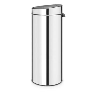 Högkvalitativt stål Brabantia Touch Bin New Rostfri 30L med vinklad lock och knappöppning