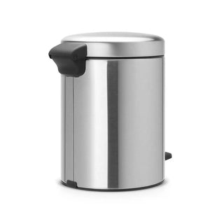 Stainless steel brabantia ny ikon pedalhink med svart lockhandtag, 5L plastval