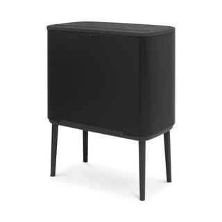 Svart Brabantia Bo Touch Bin med ben 36L för bättre ergonomi och modern design