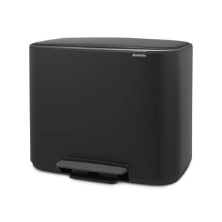 Black pedalhink 36l med flyttbart innerfack och mjukstängande lock