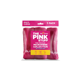 The Pink Stuff Microfibre Cloths - 3st rosa