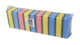 Skursvamp utan grepp Grön 10-pack randig från MAX