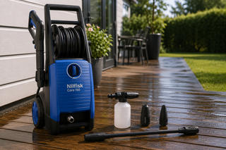 Nilfisk Core 150-10 högtryckstvätt recension test aluminiumpump Click&Clean munstycken
