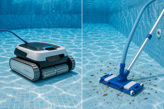 Poolrobot CF 200CL Pool Blaster Catfish pooldammsugare skillnad automatisk manuell