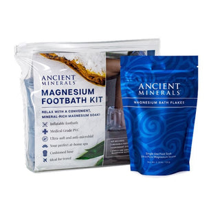 Ancient Minerals Fotbads-kit, uppblåsbart fotbad + badsalt 150g