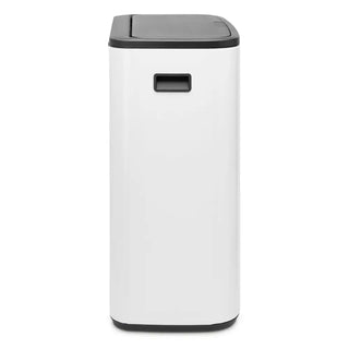 Brabantia Bo Touch Bin Vit med platta baksida för effektiva sopsortering