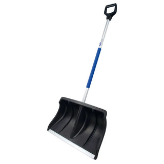 Masi snöraka 60 XL med svart snöskyffel och blå-silverhandtag, perfekt för städprodukter