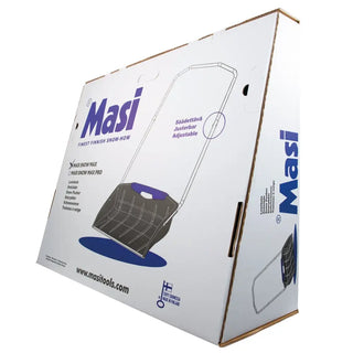 Kartong för Masi Snow Max snöskyffel med ergonomiskt skaft och slagtålig HDPE-plast