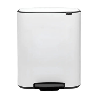 Brabantia Bo Pedal Bin Vit - 2x30L gyllene i rostfritt-stal