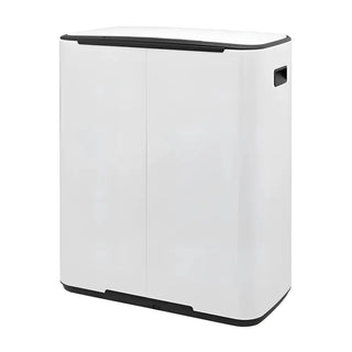 Vit tvättkorg med fliplock och sidohandtag för Brabantia Bo Pedalhink 2x30L