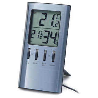 TERMOMETER HYGRO DIG 2DSP SILV 915 - VIKING