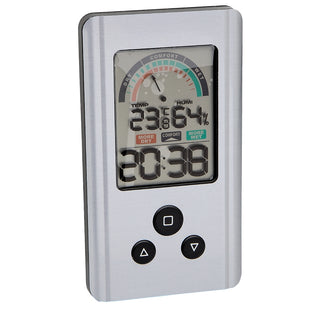 TERMOMETER IN/UT HYGROM KLOCKA ALU - VIKING