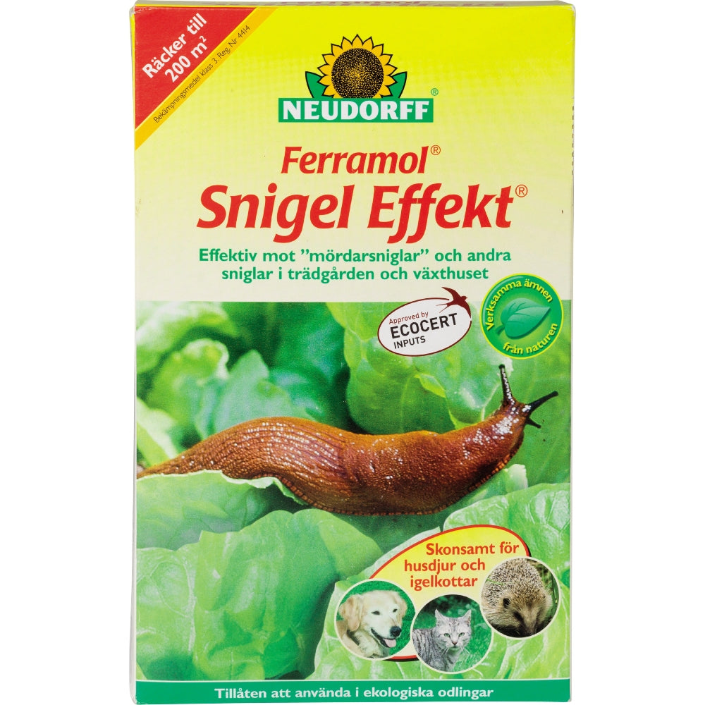 Neudorff Snigel Effekt 1000g järnfosfat snigelmedel stor trädgård mördarsnigel