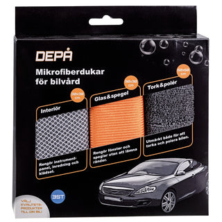 RENGÖRINGSDUK BIL 3PACK  MIKROFIBER - DEPA