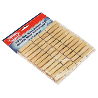 Maria Klädnypor Trä 24-Pack
