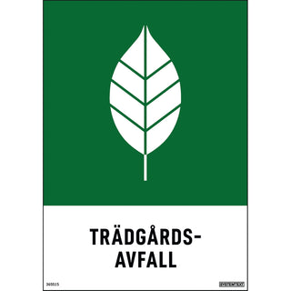 SKYLT TRÄDGÅRDSAVFALL 148X210 DE - SYSTEMTEXT
