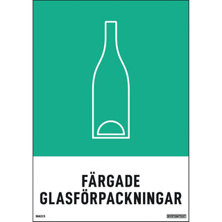SKYLT FÄRGADE GLASFÖRP. 148X210 DE - SYSTEMTEXT