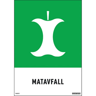 SKYLT MATAVFALL 148X210 DE - SYSTEMTEXT