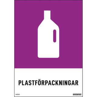 SKYLT PLASTFÖRPACKNINGAR 148X210 DE - SYSTEMTEXT