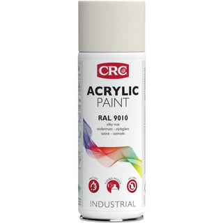 SPRAYFÄRG AKRYL RAL 9010 VIT MATT - CRC