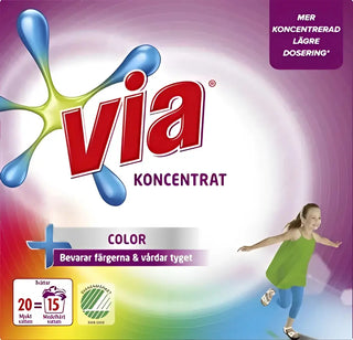 Via Tvättmedel Color Pulver - 750g rosa