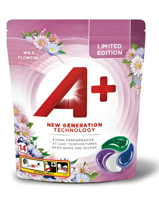 A+Tvättkapslar Wildflower - 14 st vitt