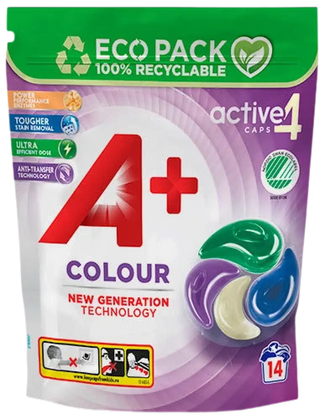 A+ Color Active 4 Tvättkaplsar - 14st - CleanNest